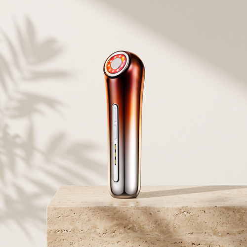 EMS Microcurrent Face Sculptor on travertine pedestal